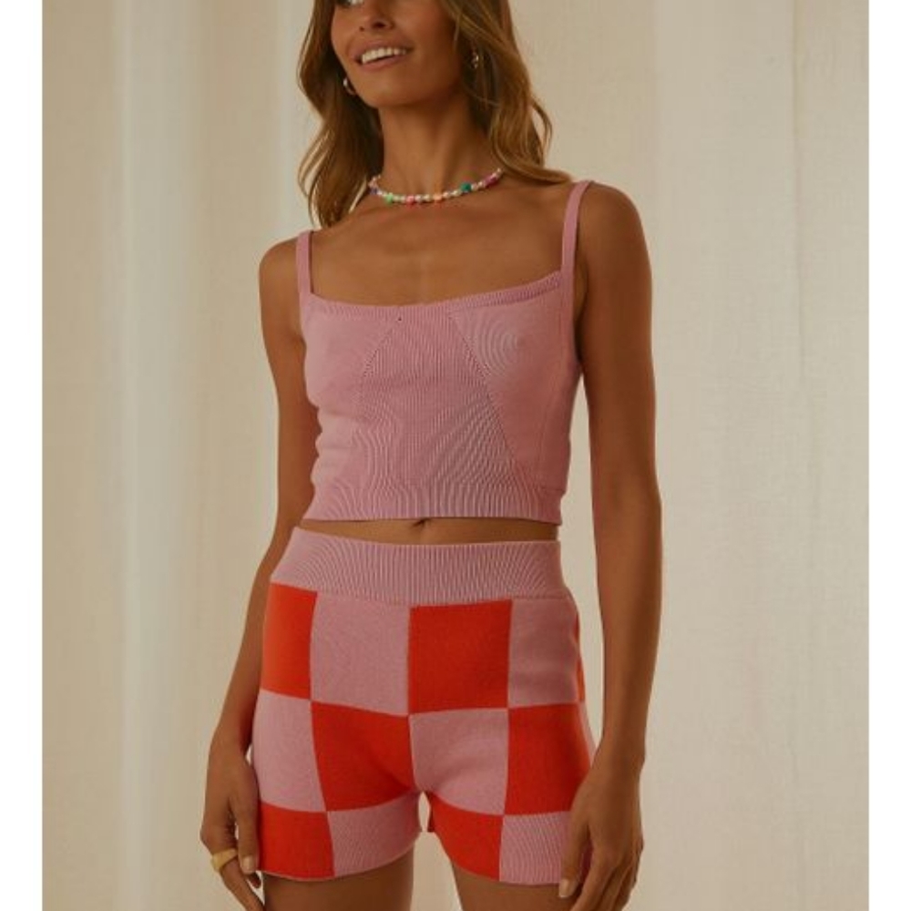 Peppermayo | NWT Eden Knit Crop Top Pink S/M